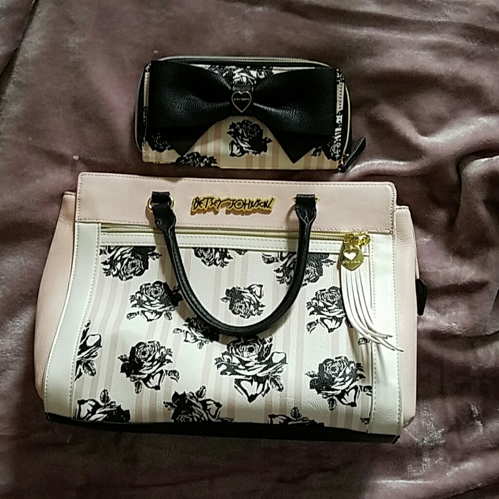 Betsey Johnson bag and wallet.